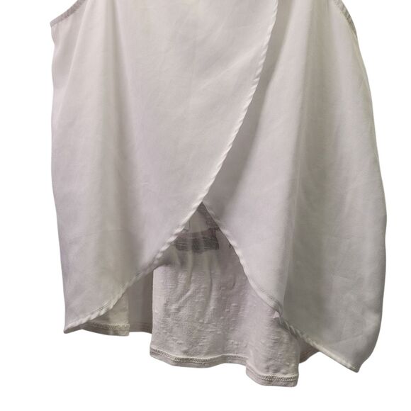 Abercrombie & Fitch Graphic Print Sleeveless Top Tank Open Back White Medium Use - Picture 6 of 10